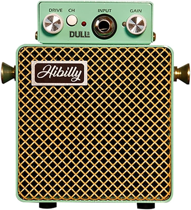 HiBilly Dull3 Full-Metal Mini Guitar Amplifier, Rechargeable 3W Pocket Micro Amp with Clean/Overdrive/Distortion Modes, 3" Speaker, 1200mAh Battery - Image 1